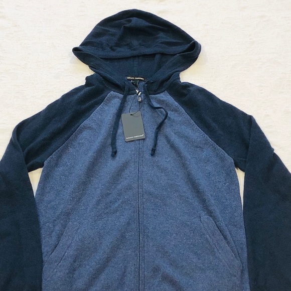 AUTUMN CASHMERE*Hooded 100%Cashmere ZipUp Lg. $400 - Picture 5 of 6